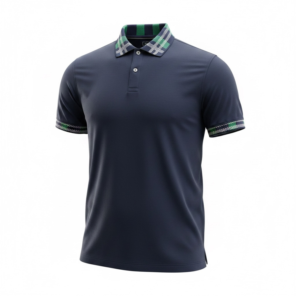 Club Room Men's Stretch Pique Polo Shirt with Patterned Collar